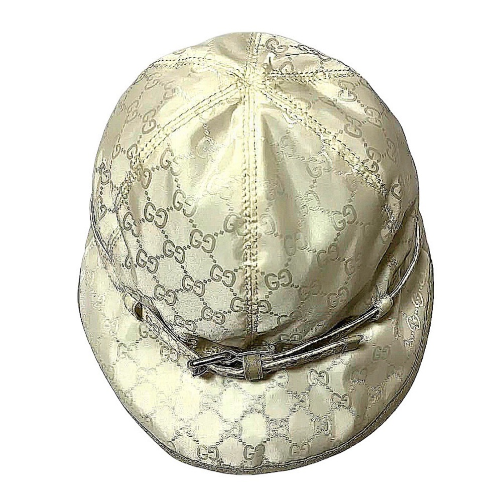 Authentic Gucci Rare Tom Ford Nylon Ivory Monogram GG Bucket Hat